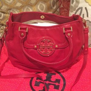 Tory Burch red leather bag